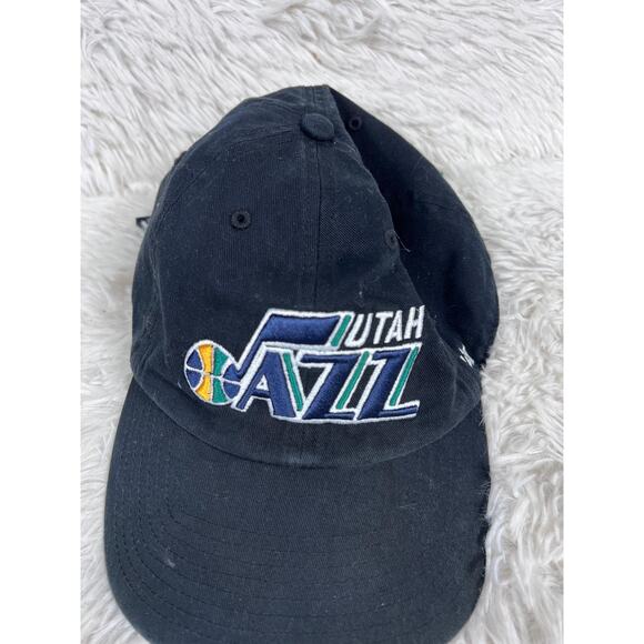 Utah Jazz Hat Cap Strap Back Mens One Size Black NBA Basketball Unstructured - Picture 1 of 14